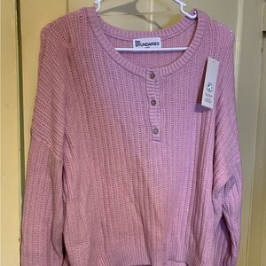 No Boundaries Light Pink Knit Sweater top